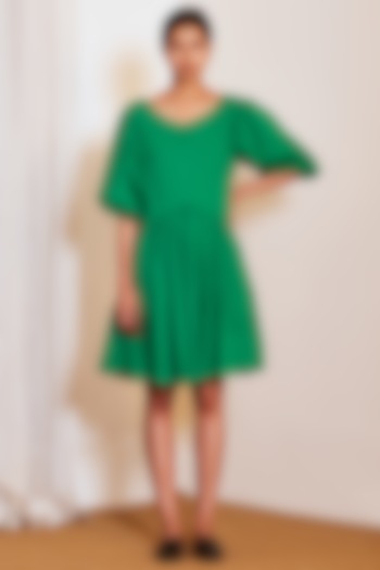 Emerald Green Mini Summer Dress by Ankita at Pernia's Pop Up Shop