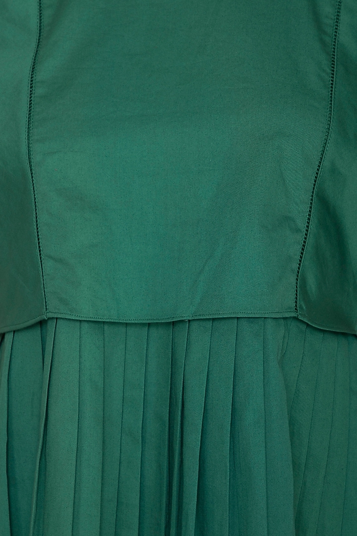 Green High Neck Detailed Top by Ankita at Pernia's Pop Up Shop