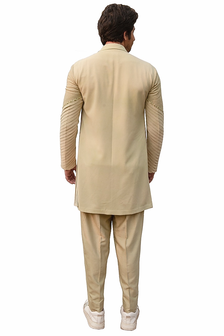 Mint Cotton Silk Pant Set by Ankur J Men at Pernia's Pop Up Shop