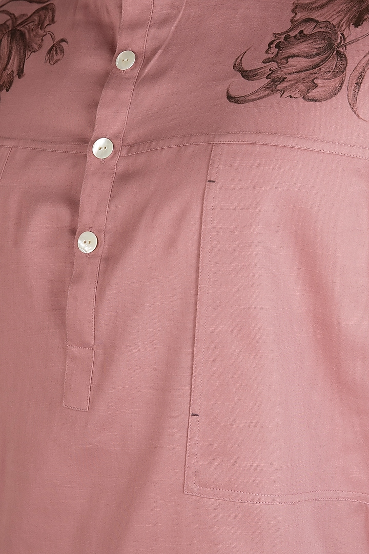 Blush Pink Hand Painted Kurta by Ananke at Pernia's Pop Up Shop