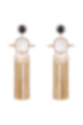 Gold Plated Cubic Zirconia Tassel Earrings by Anaqa at Pernia's Pop Up Shop