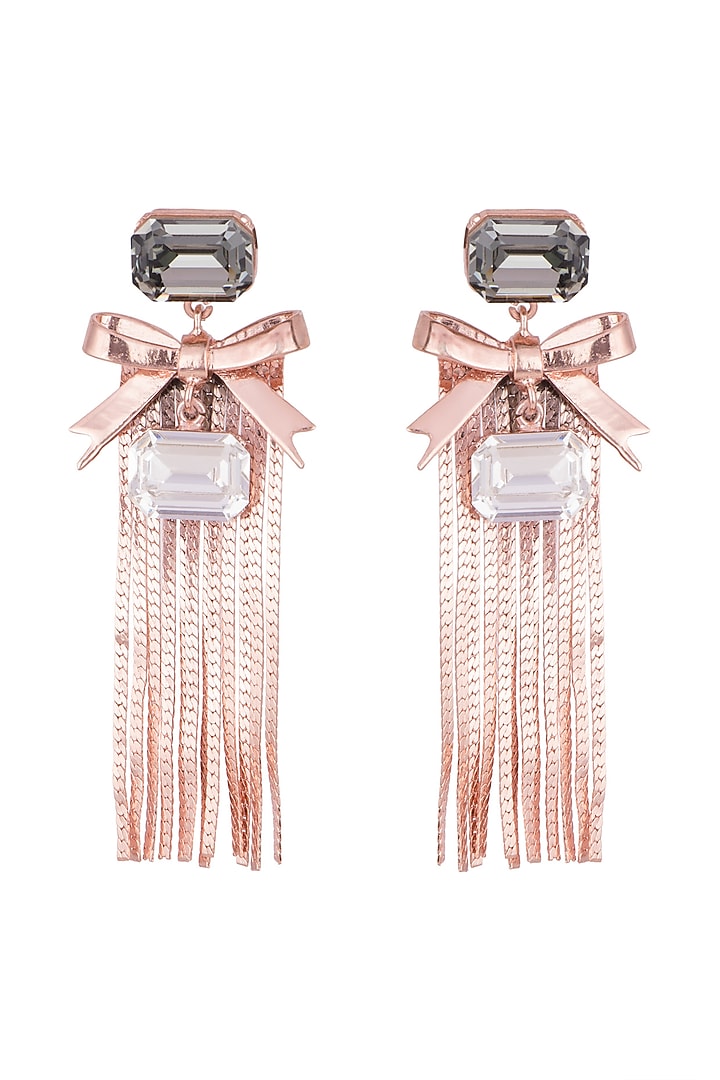 Rose Gold Plated Tassel Earrings by Anaqa at Pernia's Pop Up Shop