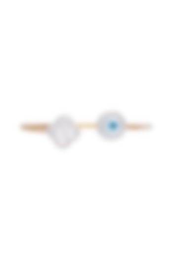 Rose Gold Plated Mother Of Pearl Evil Eye bracelet by Anaqa