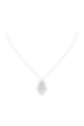 White Finish Mother Of Pearl Chain Necklace by Anaqa