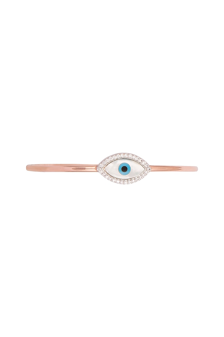 Rose Gold Plated Evil Eye Bracelet by Anaqa