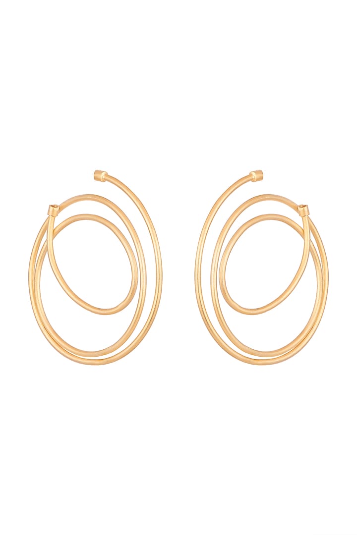 Gold Plated Hoop Earrings by Anaqa