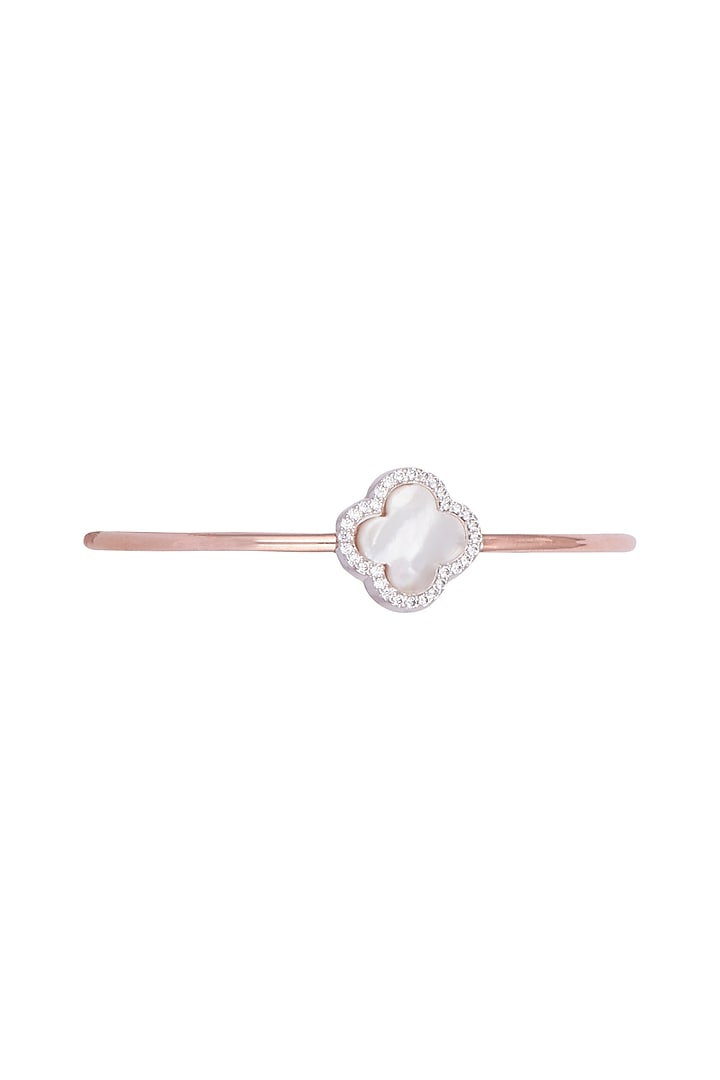 Rose Gold Plated Mother Of Pearl Bracelet by Anaqa