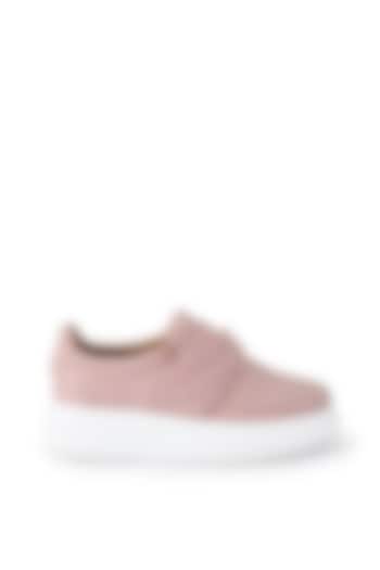 Pink Organza & Dutch Satin Embellished Shoes by Anaar at Pernia's Pop Up Shop