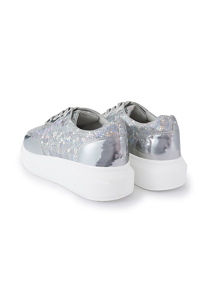 Silver Organza & Dutch Satin Shoes by Anaar at Pernia's Pop Up Shop