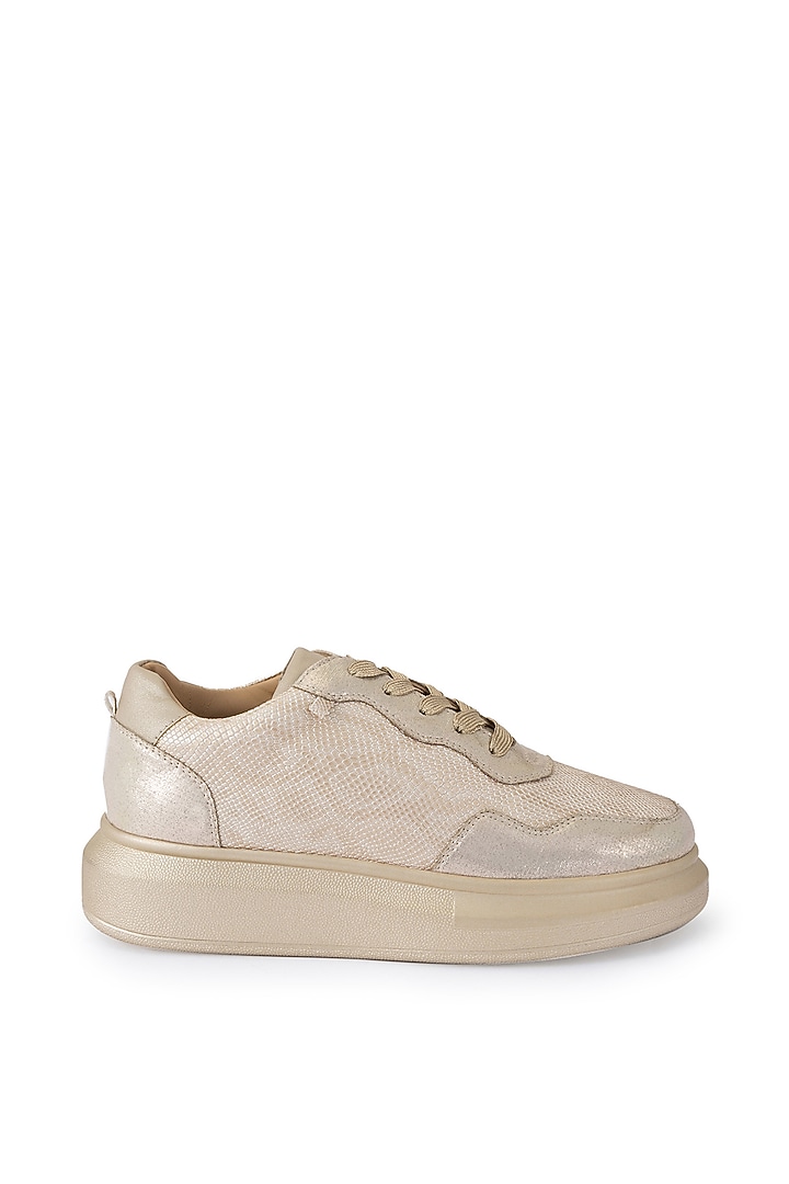 Gold Organza & Dutch Satin Shoes by Anaar at Pernia's Pop Up Shop