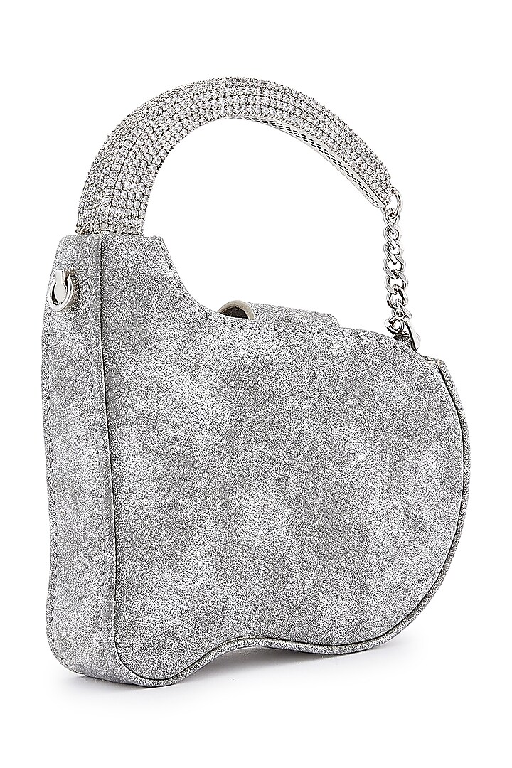 Silver Sequins Chain Embellished Clutch by Anaar at Pernia's Pop Up Shop