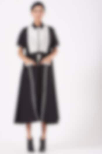 Black Poplin Tunic Set by Anurag Gupta at Pernia's Pop Up Shop