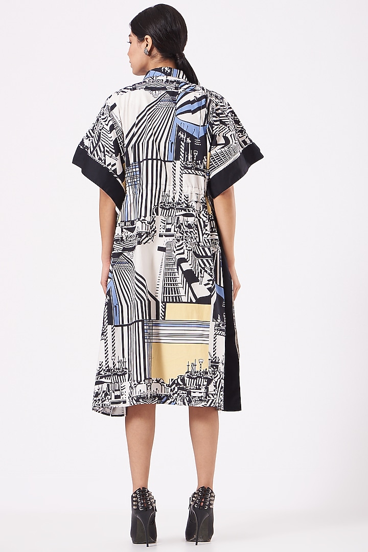 Multi-Colored Printed Jacket Kaftan by Anurag Gupta at Pernia's Pop Up Shop