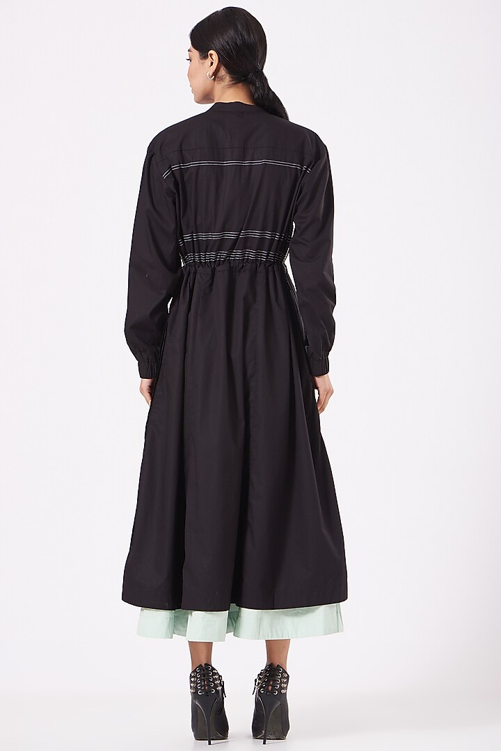 Black & Mint Jacket Vacation Dress by Anurag Gupta at Pernia's Pop Up Shop
