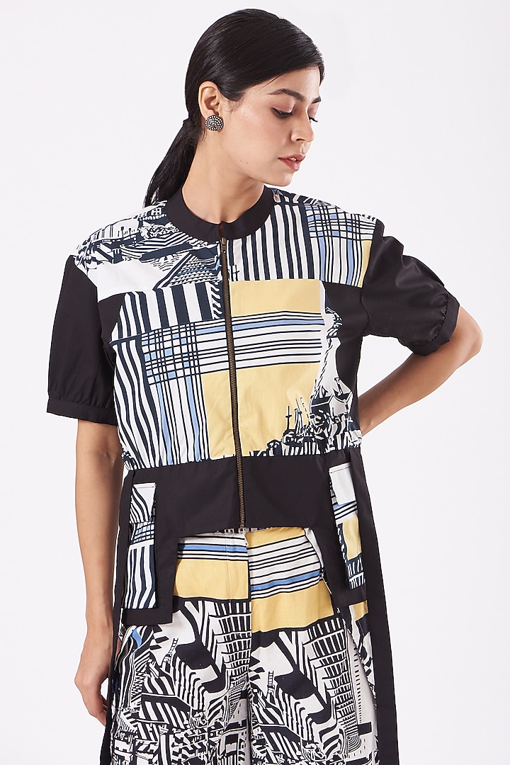 Multi Colored Printed Layered Pant Set by Anurag Gupta at Pernia's Pop Up Shop