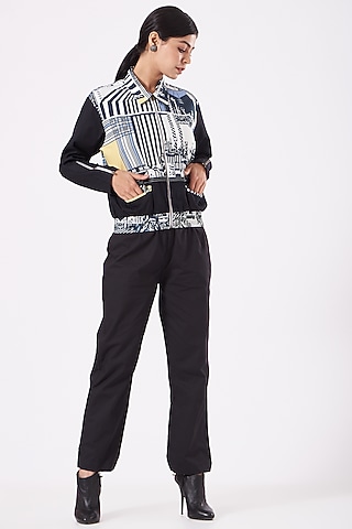 Multi Colored Printed Bomber Jacket by Anurag Gupta