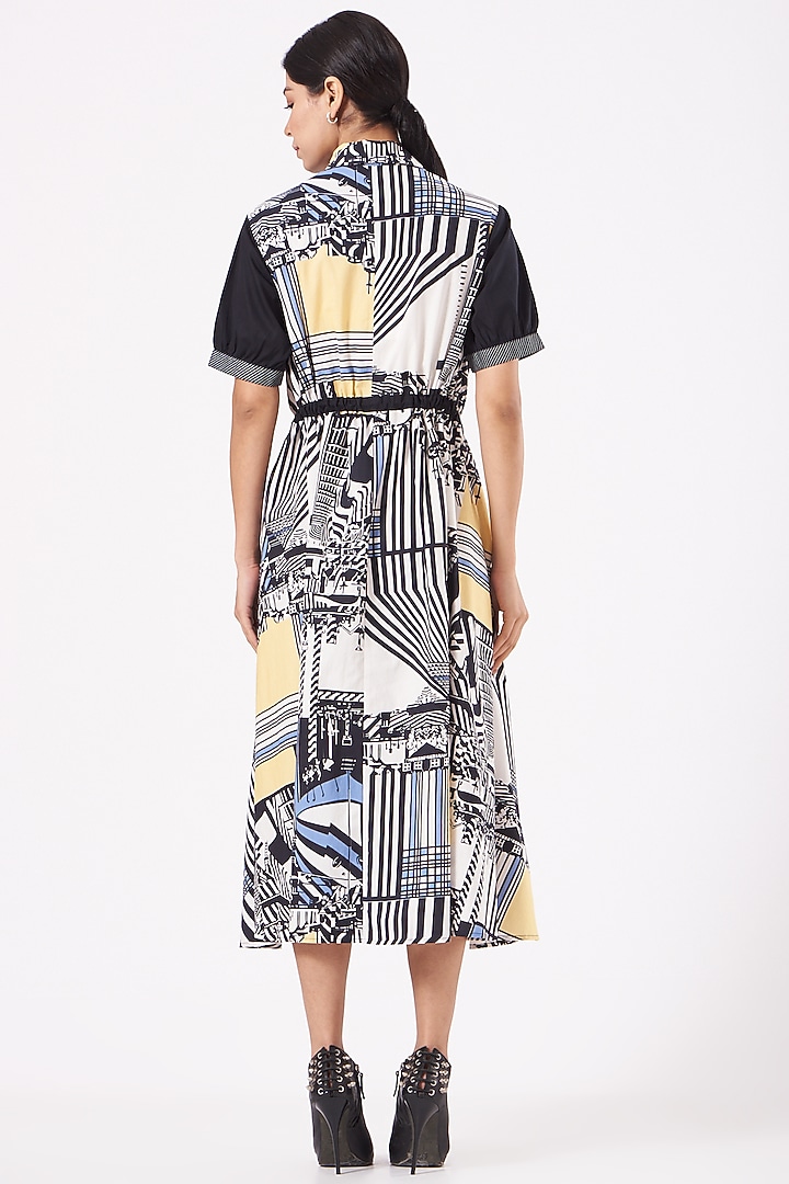 Multi Colored Digital Printed Jacket Vacation Dress by Anurag Gupta at Pernia's Pop Up Shop