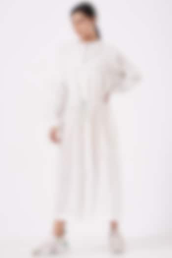 White Poplin Dress by Anurag Gupta