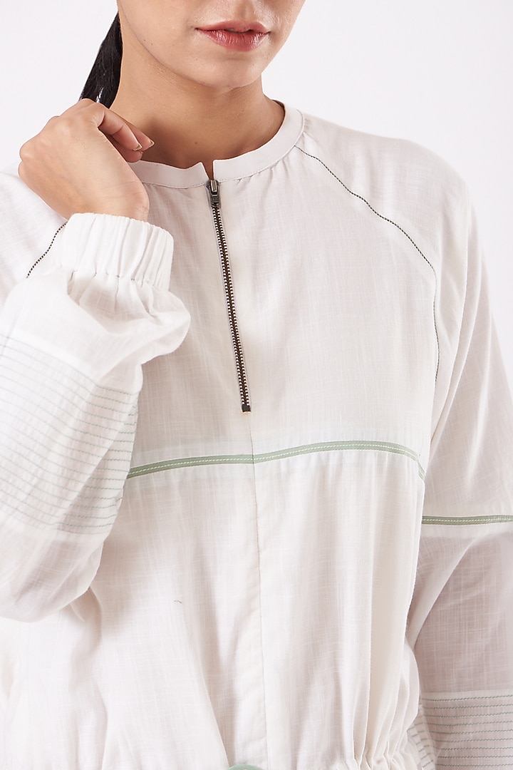 White Poplin Summer Dress by Anurag Gupta at Pernia's Pop Up Shop
