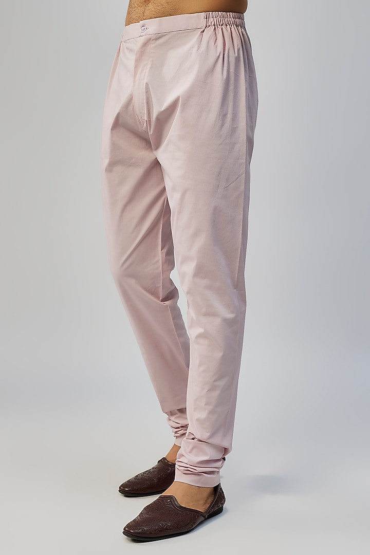 Pink Raw Silk Embroidered Groom Sherwani Set by Anushree Reddy Men at Pernia's Pop Up Shop