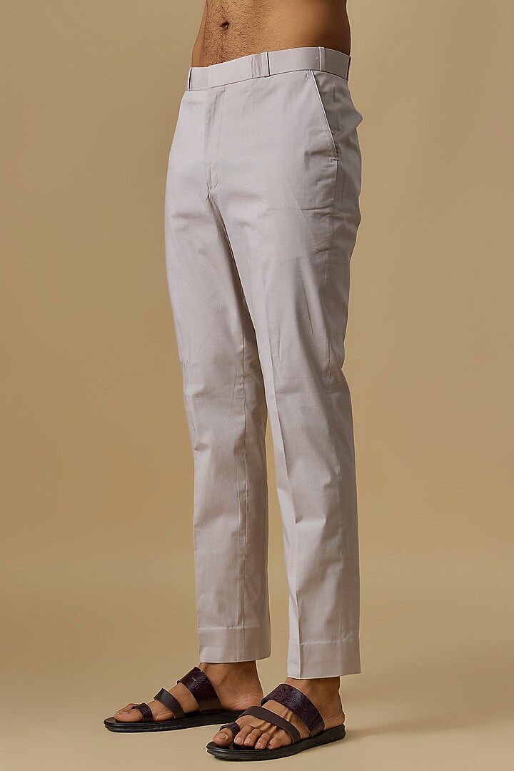 Ash Grey Cotton Twill Kurta Set by Anushree Reddy Men at Pernia's Pop Up Shop