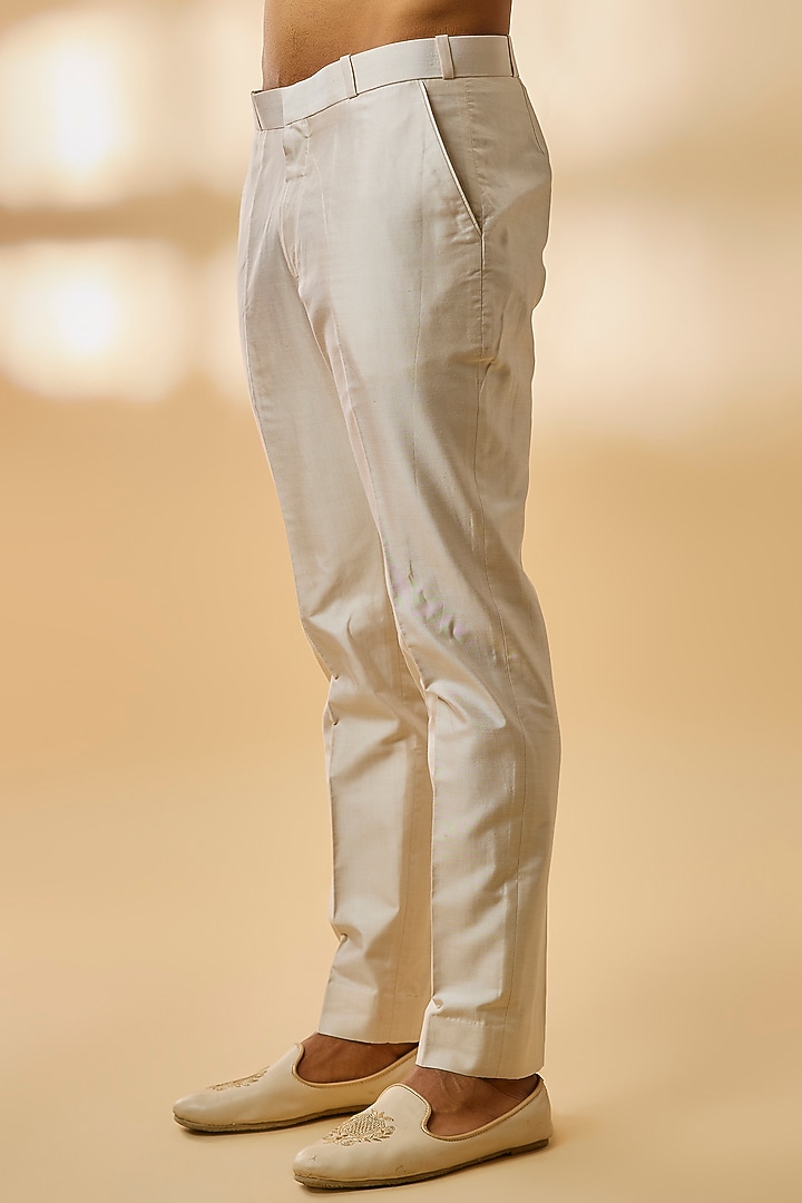 Onion Pink Raw Silk Groom Indowestern Set by Anushree Reddy Men at Pernia's Pop Up Shop