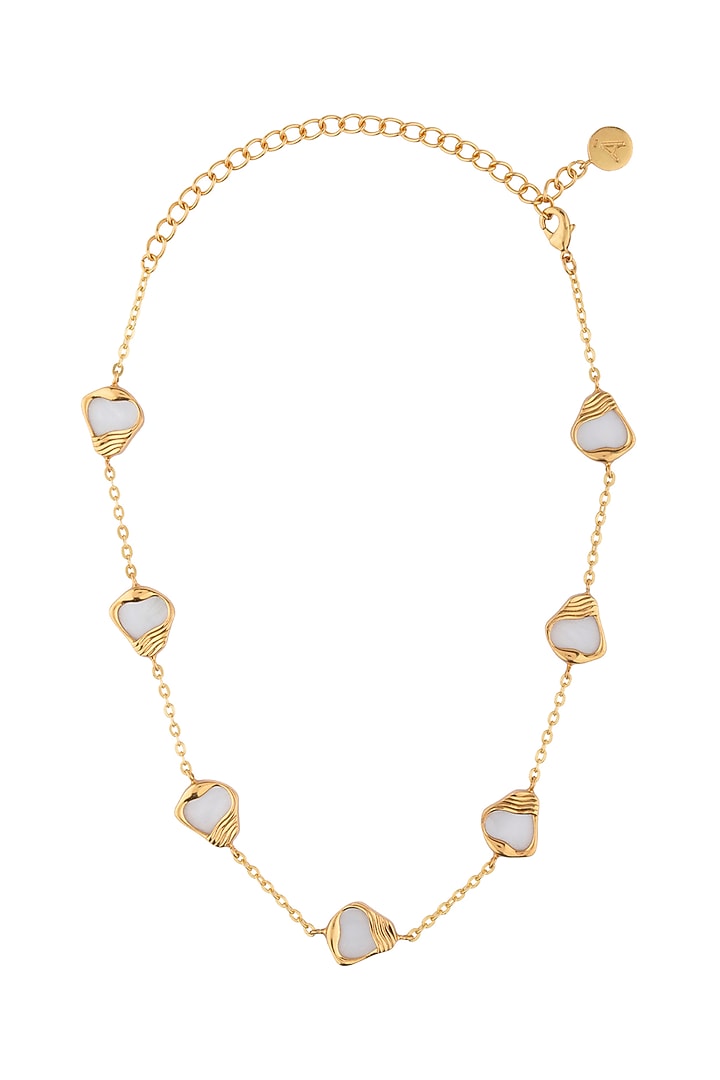 Gold Finish Pearl Ibu Necklace by Anaash at Pernia's Pop Up Shop