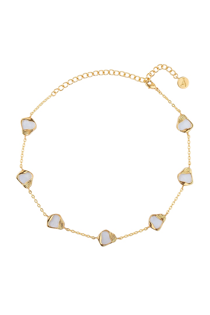 Gold Finish Pearl Ibu Necklace by Anaash at Pernia's Pop Up Shop