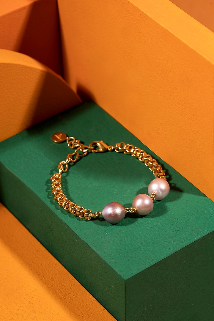 Gold Plated Baroque Pearl Bracelet by Anaash at Pernia's Pop Up Shop