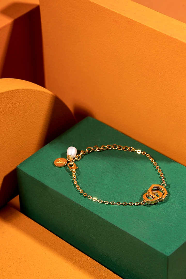 Gold Plated Baroque Pearl Bracelet by Anaash at Pernia's Pop Up Shop