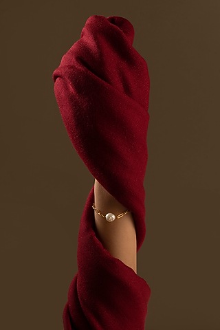 Gold Plated Baroque Pearl Bracelet by Anaash