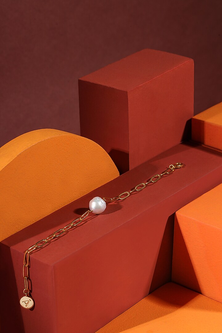 Gold Plated Baroque Pearl Bracelet by Anaash at Pernia's Pop Up Shop