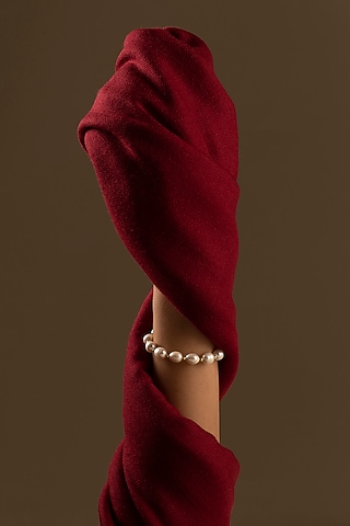 Gold Plated Baroque Pearl Bracelet by Anaash