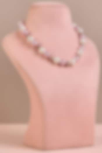 White & Purple Pearl Necklace by Anaash at Pernia's Pop Up Shop