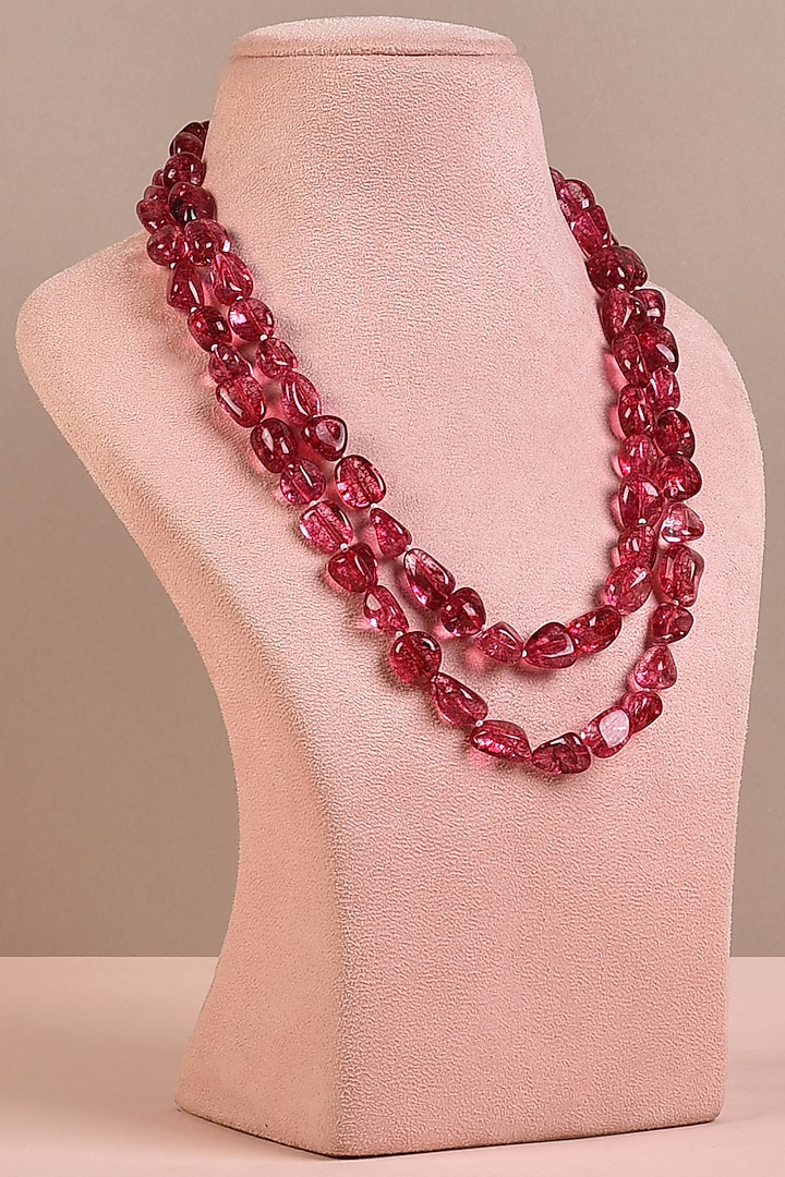 Red Onyx Tumble Necklace by Anaash