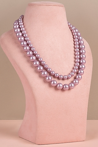 Purple Pearl Necklace by Anaash