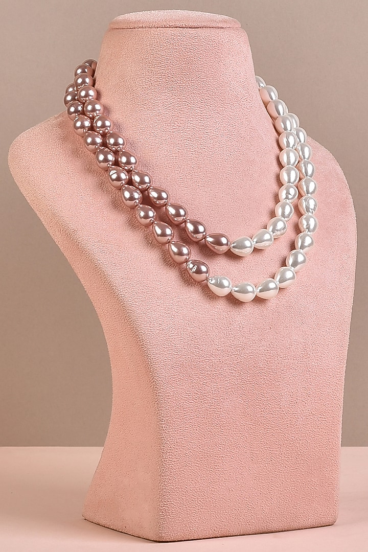 Pink & White Pearl Necklace by Anaash at Pernia's Pop Up Shop