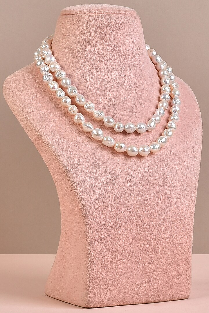 White Baroque Pearl Necklace by Anaash at Pernia's Pop Up Shop
