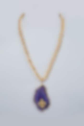 Gold Finish Interlinked Chain Necklace  by Ananta Jewellery