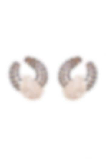 Two Tone Finish Sapphire Earrings by Ananta Jewellery at Pernia's Pop Up Shop