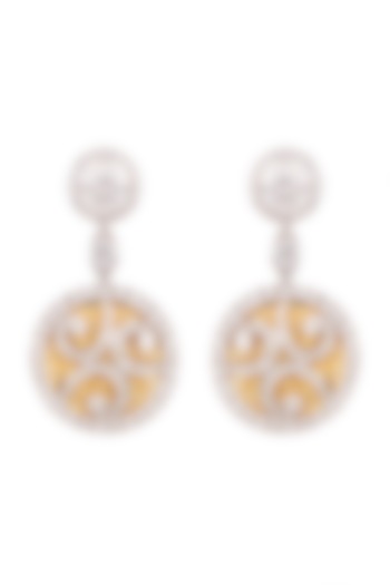 White Finish Topaz Earrings by Ananta Jewellery at Pernia's Pop Up Shop