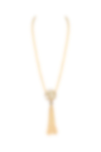 Gold Finish Pearl Necklace by Ananta Jewellery