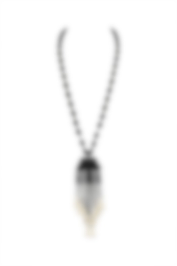 Onyx Beaded & Pearl Necklace by Ananta Jewellery