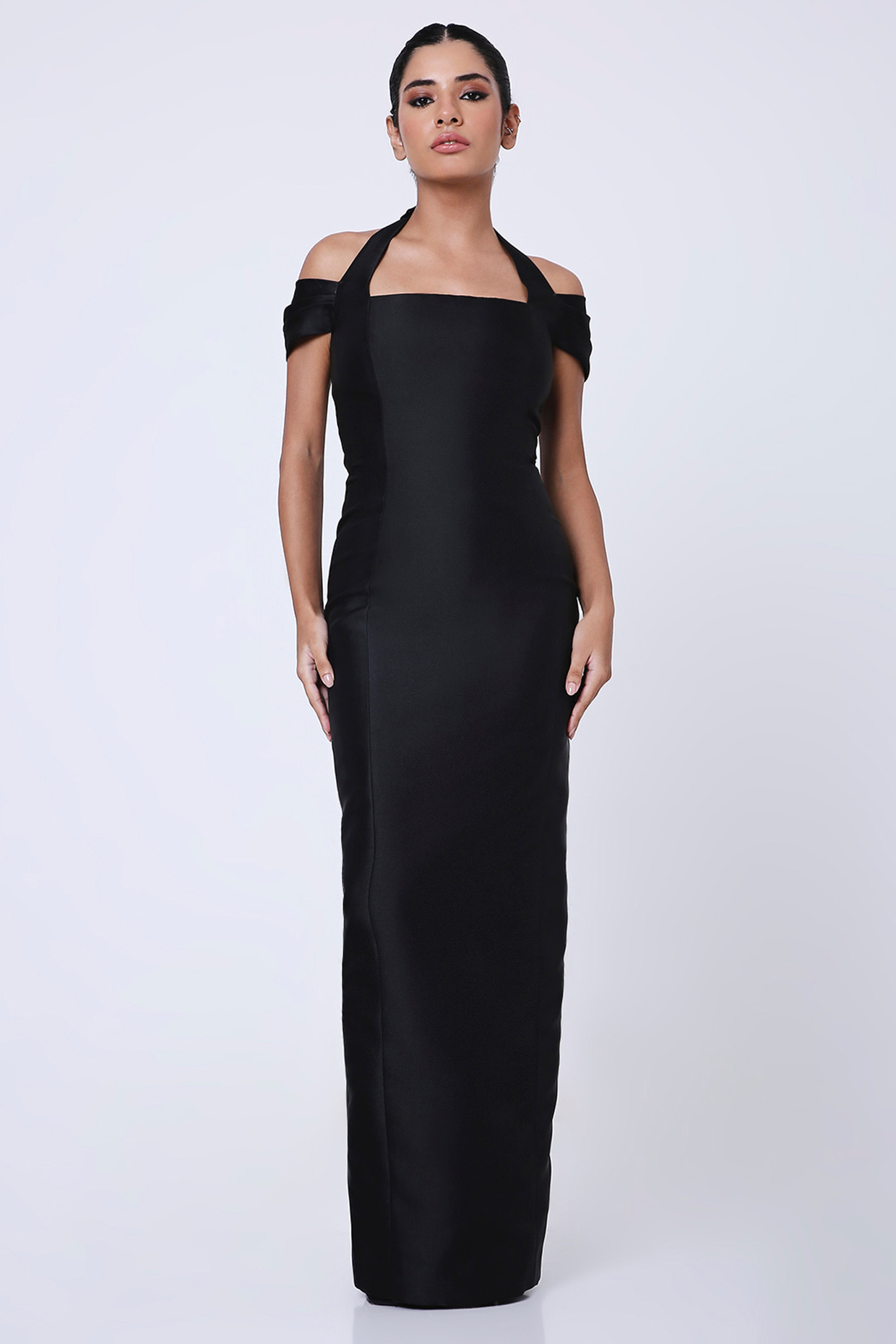 Black Italian Silk Cocktail Dress by Antithesis at Pernia's Pop Up Shop