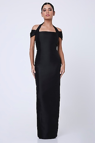 Black Italian Silk Dress by Antithesis