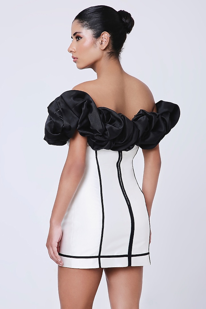 White Italian Silk Mini Cocktail Dress by Antithesis at Pernia's Pop Up Shop