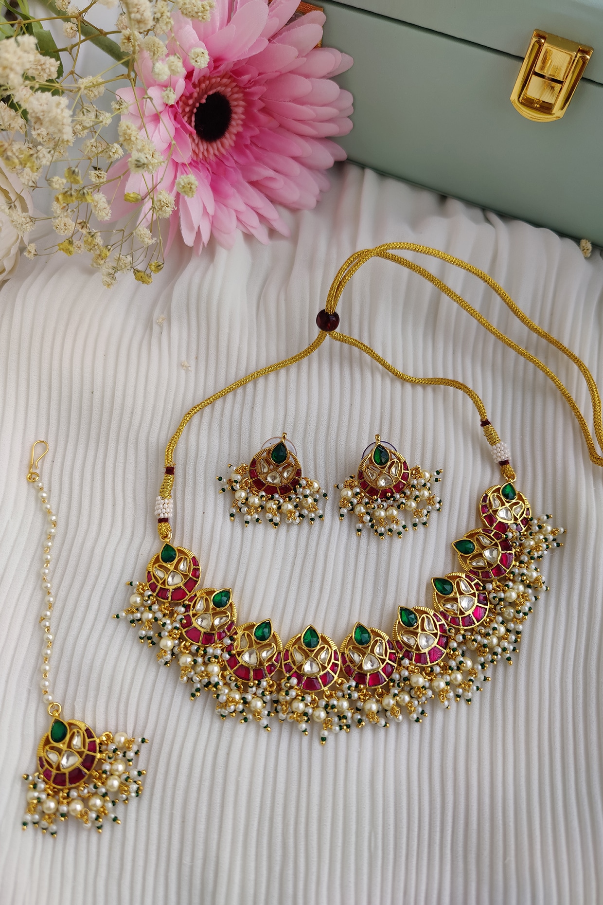 Manhasset Jewelers - Beautiful platinum diamond and ruby choker necklace