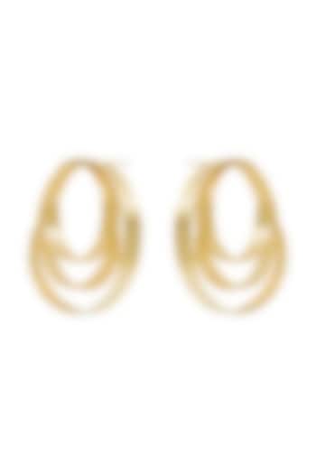 Gold Plated Flow Earrings by Antarez Jewels