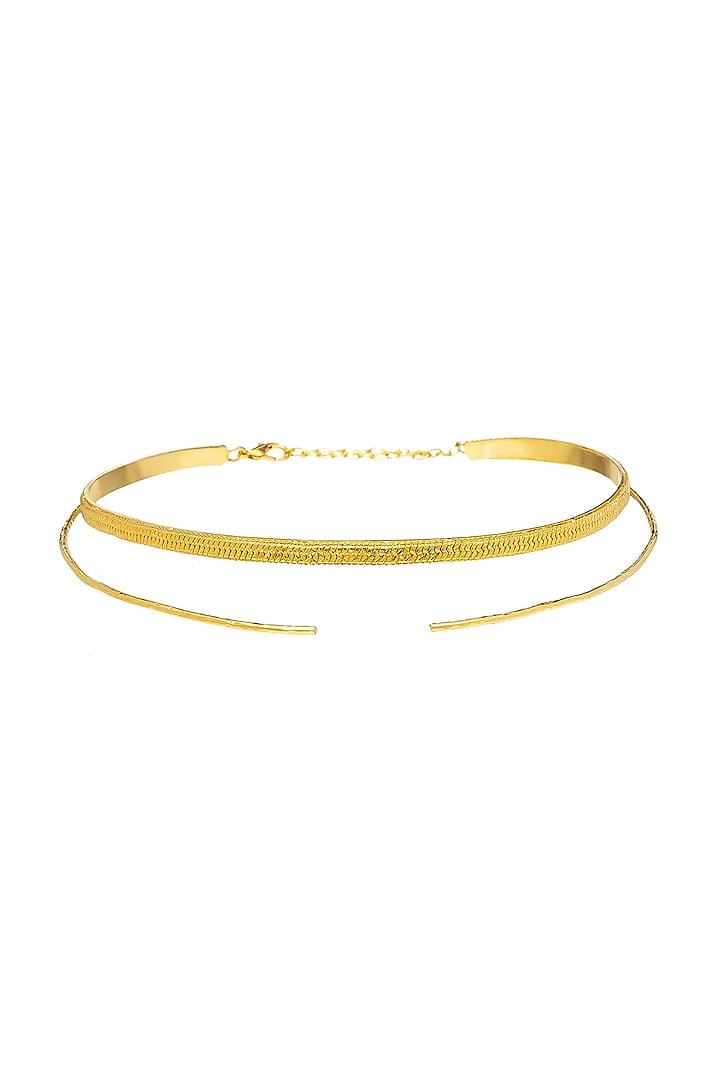 Gold Plated Choker Necklace by Antarez Jewels