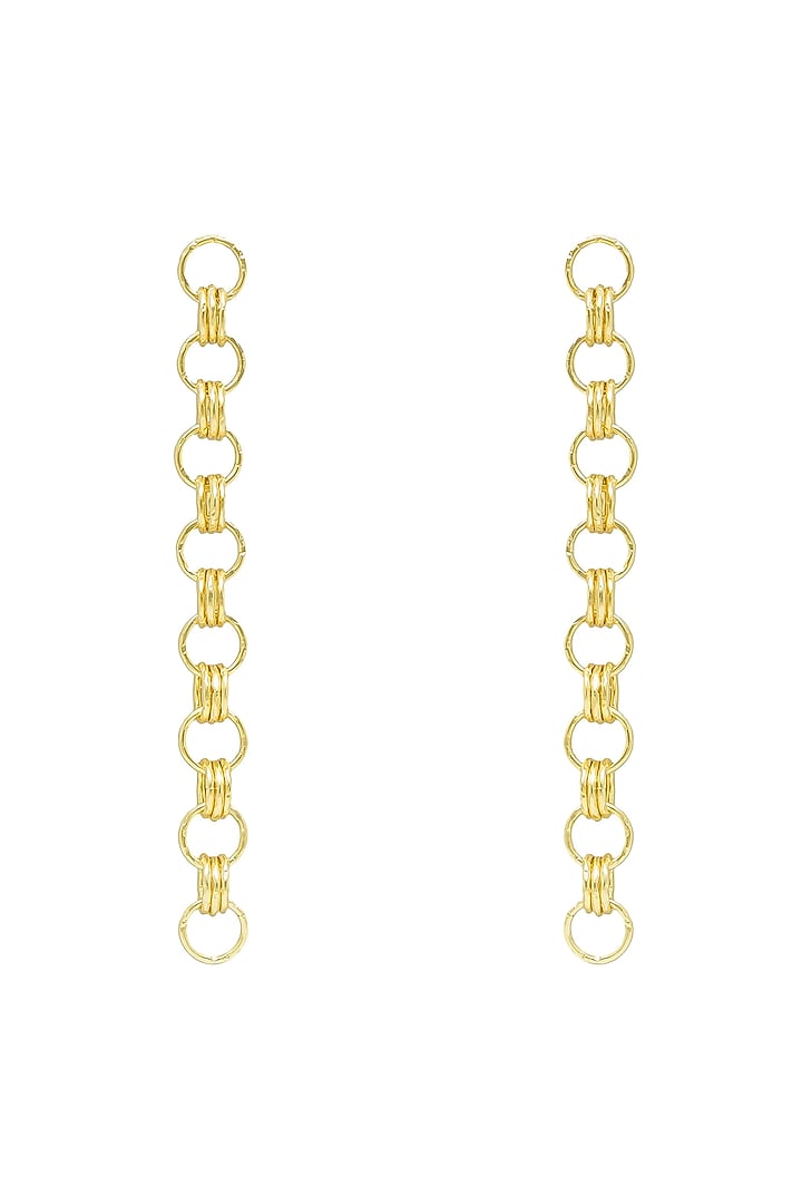 Gold Plated Dangler Earrings by Antarez Jewels